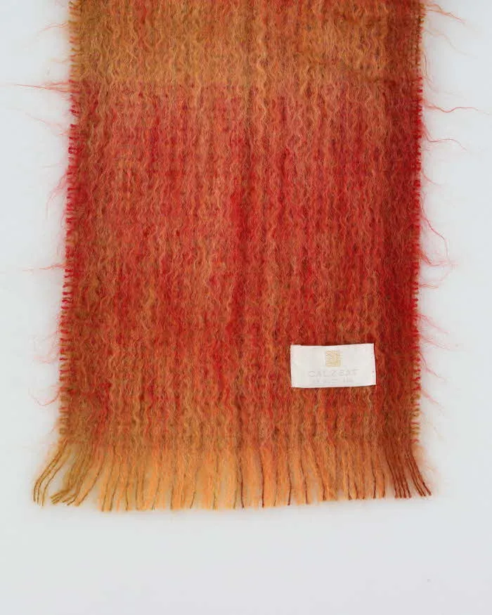 Vintage 1990s Calzeat Of Scotland Mohair Wool Blend Fringed Scarf sold by Rokit product image thumbnail 5