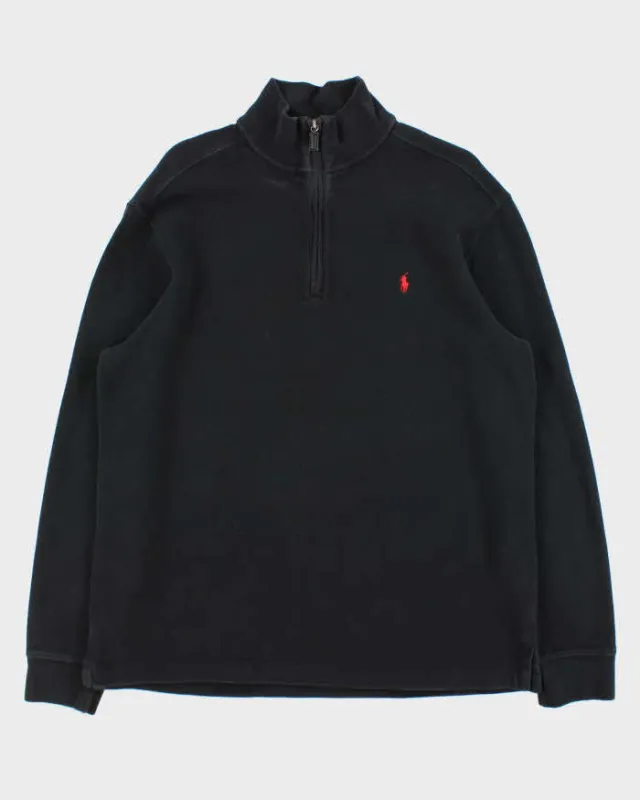 Vintage Y2K 00s Polo Ralph Lauren Classic Quarter-Zip Sweatshirt - L sold by Rokit