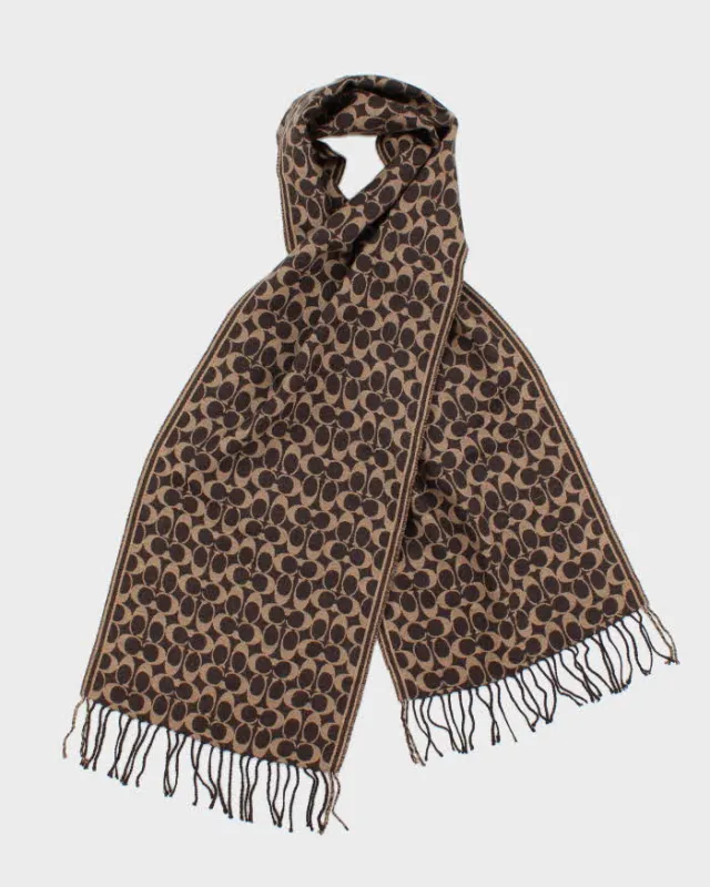Vintage 00s Coach Wool Scarf sold by Rokit