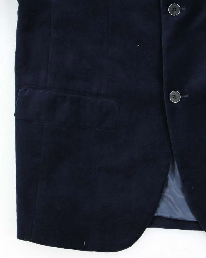 Vintage 00s Nautica Navy Velvet Single Breasted Blazer - M sold by Rokit product image thumbnail 5