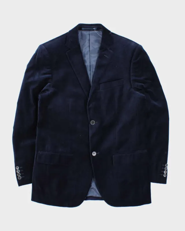 Vintage 00s Nautica Navy Velvet Single Breasted Blazer - M made by Nautica