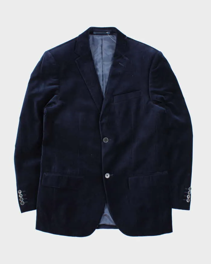 Vintage 00s Nautica Navy Velvet Single Breasted Blazer - M sold by Rokit
