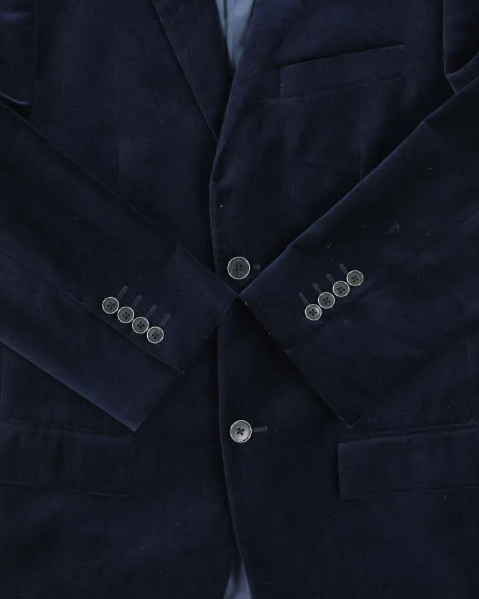 Vintage 00s Nautica Navy Velvet Single Breasted Blazer - M sold by Rokit product image thumbnail 4