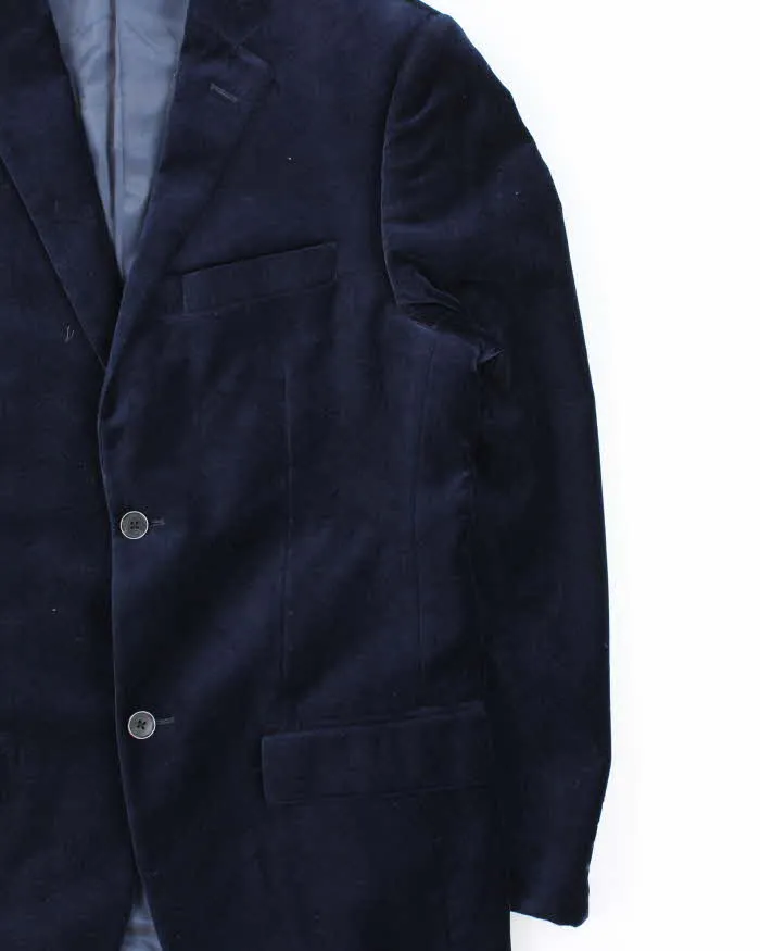 Vintage 00s Nautica Navy Velvet Single Breasted Blazer - M sold by Rokit product image thumbnail 3