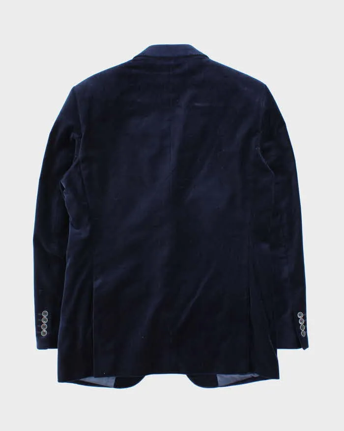 Vintage 00s Nautica Navy Velvet Single Breasted Blazer - M sold by Rokit product image thumbnail 2