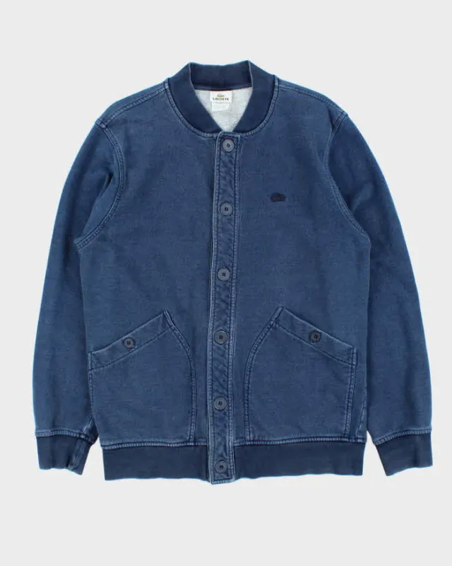 Vintage Lacoste Denim Jersey Bomber Jacket - L sold by Rokit