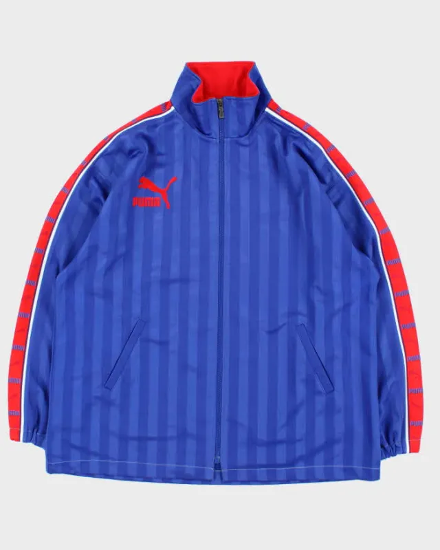 Vintage 1990s Puma Striped Reverse Spell Out Football Track Jacket - XL made by Puma