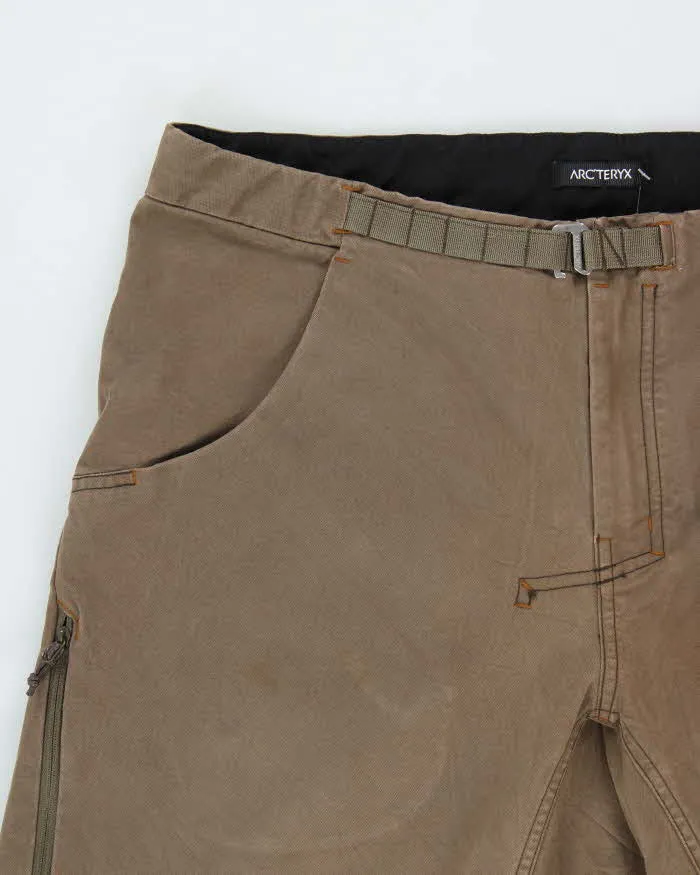 Vintage Arc'teryx Nia Khaki Multi Pocket Cotton Blend Wide Leg Technical Trousers - W36 L34 sold by Rokit product image thumbnail 3