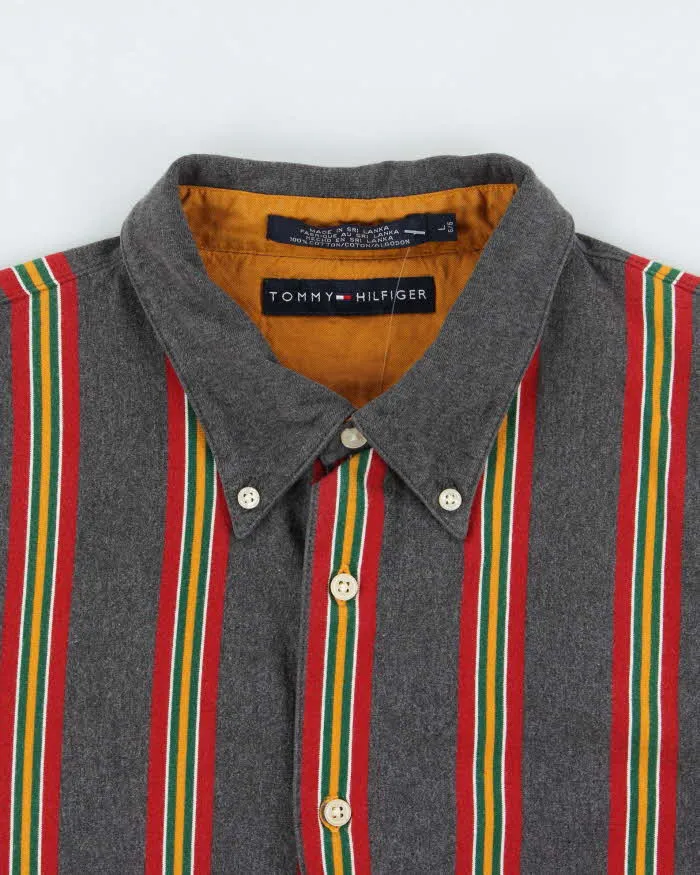 Vintage Y2K 00s Tommy Hilfiger Heavyweight Soft Cotton Striped Long Sleeve Shirt - L sold by Rokit product image thumbnail 5