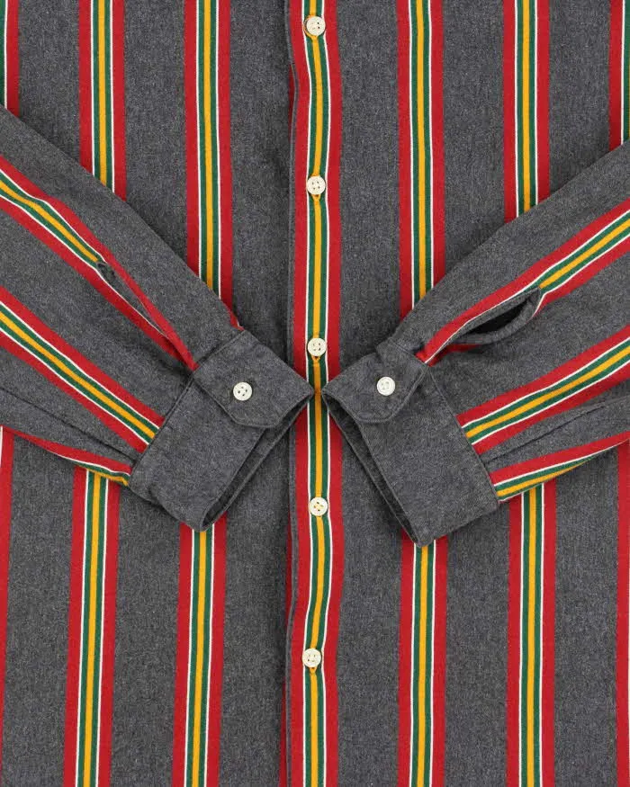 Vintage Y2K 00s Tommy Hilfiger Heavyweight Soft Cotton Striped Long Sleeve Shirt - L sold by Rokit product image thumbnail 4