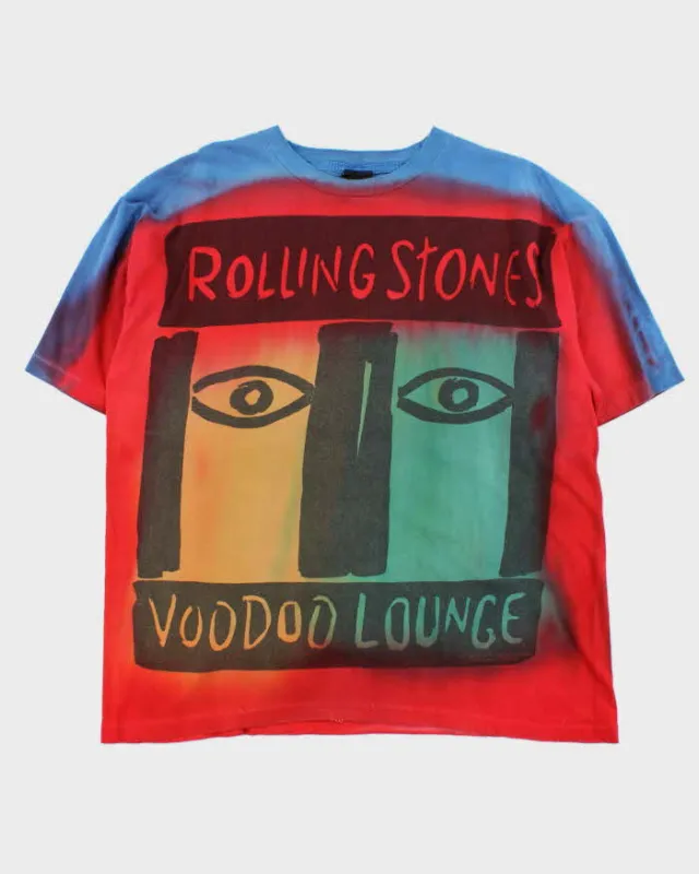 Vintage 1994 Rolling Stones Voodoo Lounge Tie-Dye Brockum Worldwide Single Stitch Made In USA Crewneck T-Shirt - XXL made by Rokit
