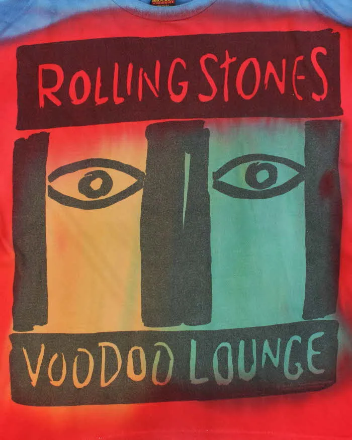 Vintage 1994 Rolling Stones Voodoo Lounge Tie-Dye Brockum Worldwide Single Stitch Made In USA Crewneck T-Shirt - XXL sold by Rokit product image thumbnail 4