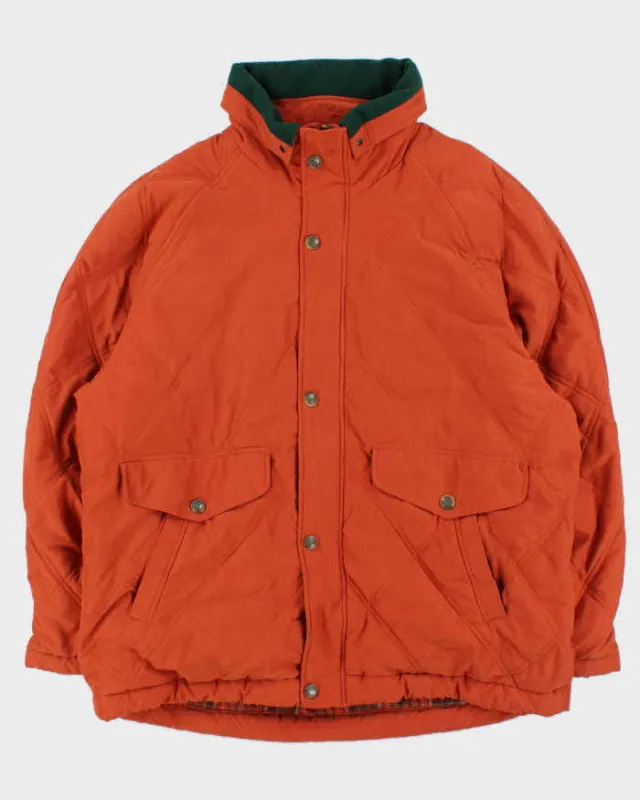 Vintage 1990s Gant Fleece-Plaid Lined Quilted Country Jacket - L sold by Rokit