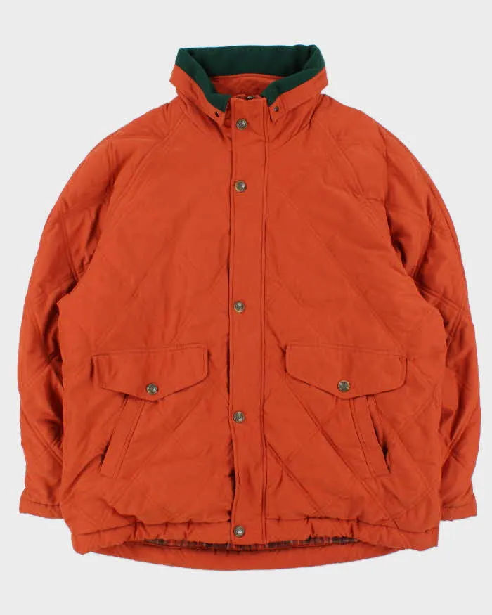 Vintage 1990s Gant Fleece-Plaid Lined Quilted Country Jacket - L sold by Rokit