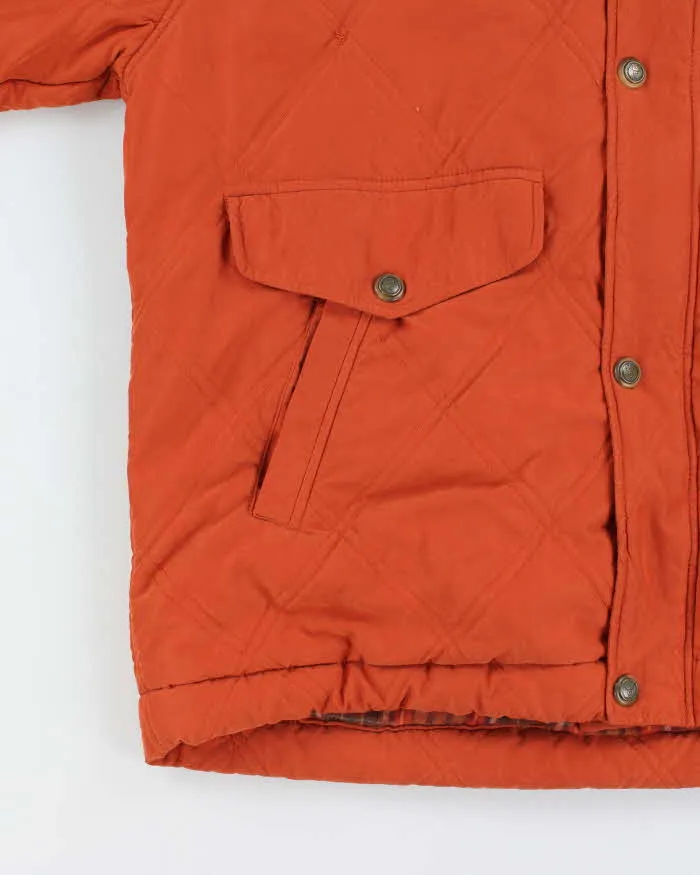 Vintage 1990s Gant Fleece-Plaid Lined Quilted Country Jacket - L sold by Rokit product image thumbnail 4