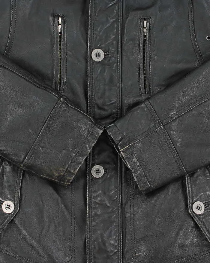 Vintage Y2K 00s Danier Thinsulate Quilt Lined Leather Cafe Racer Biker Jacket - L sold by Rokit product image thumbnail 5