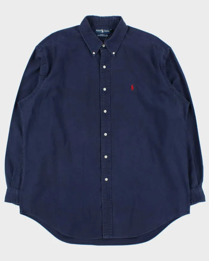 Vintage 1990s Ralph Lauren Blake Navy Long Sleeve Shirt - XL sold by Rokit