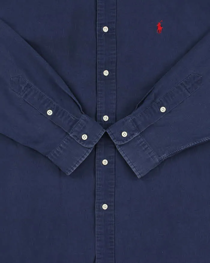 Vintage 1990s Ralph Lauren Blake Navy Long Sleeve Shirt - XL sold by Rokit product image thumbnail 4