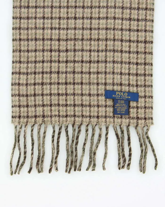 Vintage Polo Ralph Lauren Reversible Soft Virgin Wool Check Unisex Scarf sold by Rokit product image thumbnail 5
