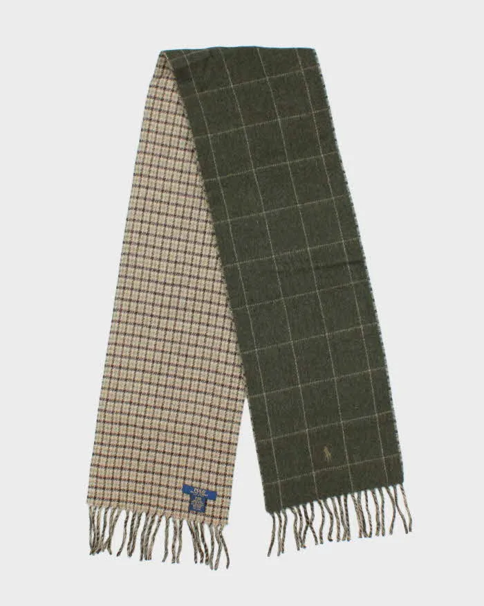 Vintage Polo Ralph Lauren Reversible Soft Virgin Wool Check Unisex Scarf sold by Rokit product image thumbnail 2