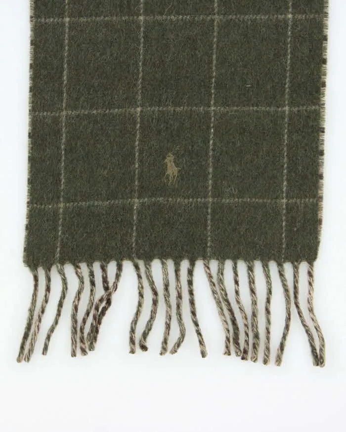 Vintage Polo Ralph Lauren Reversible Soft Virgin Wool Check Unisex Scarf sold by Rokit product image thumbnail 4