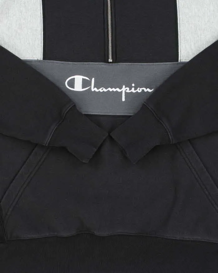 Vintage Champion Reverse Weave Embroidered Spell Out Quarter-Zip Sweatshirt - L sold by Rokit product image thumbnail 4