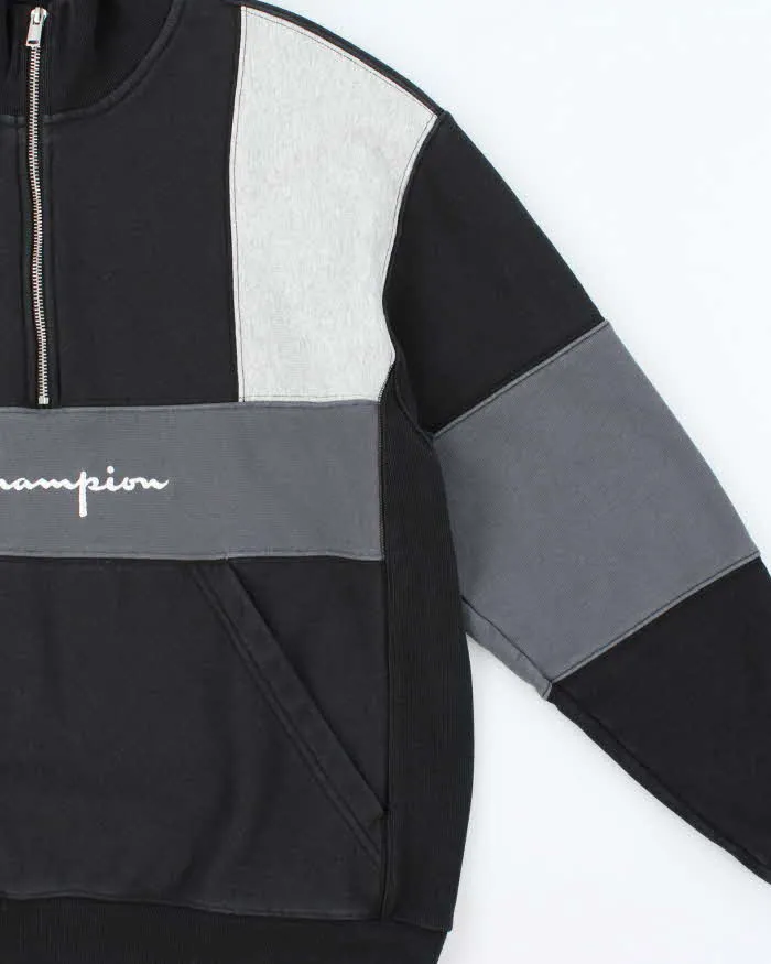Vintage Champion Reverse Weave Embroidered Spell Out Quarter-Zip Sweatshirt - L sold by Rokit product image thumbnail 3