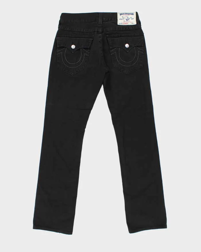 Vintage True Religion Straight Flap Black Denim Jeans - W34 L36 sold by Rokit product image thumbnail 2
