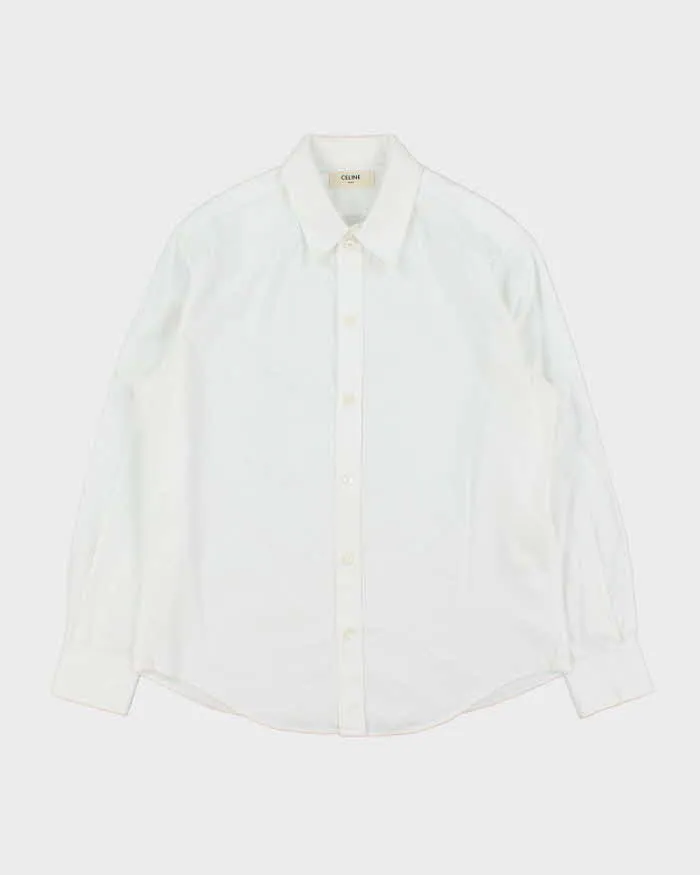 Vintage Celine Cotton Long Sleeve Women's Button Down Blouse - M sold by Rokit