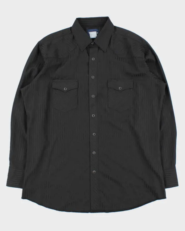Vintage 1990s Wrangler Striped Snap Button Long Sleeve Western Shirt - XXL made by Wrangler