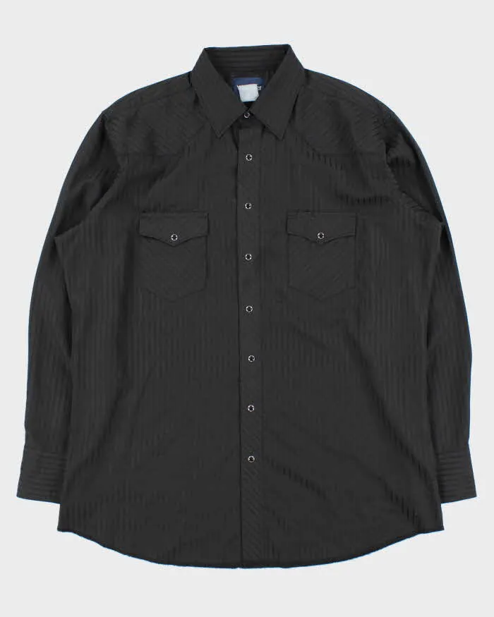 Vintage 1990s Wrangler Striped Snap Button Long Sleeve Western Shirt - XXL sold by Rokit