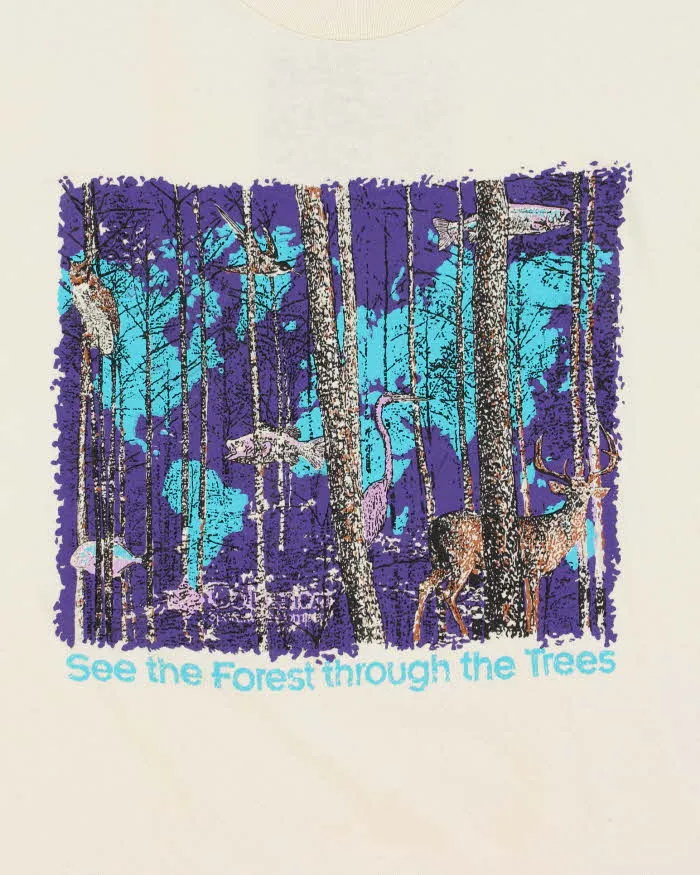 Vintage 1992 Columbia See The Forest Single Stitch Crewneck T-Shirt - L sold by Rokit product image thumbnail 4