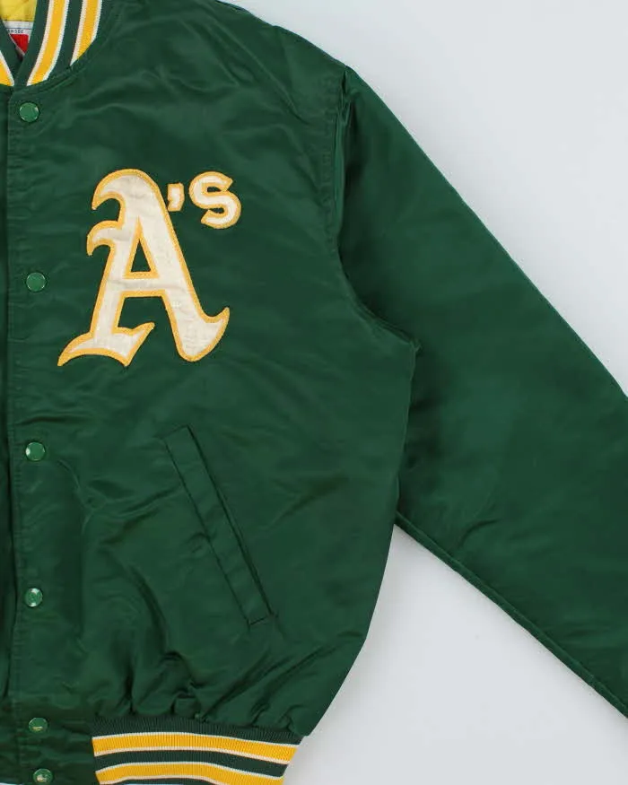 Vintage 1990s Starter Oakland Athletic's MLB Satin Varsity Bomber Jacket - L sold by Rokit product image thumbnail 3
