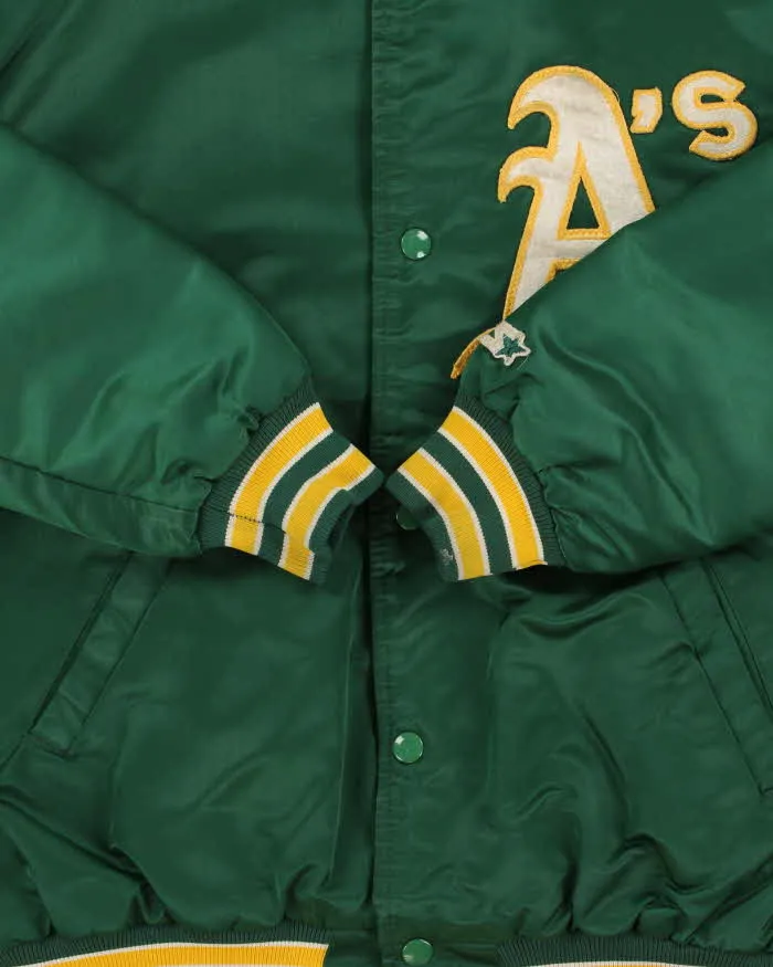 Vintage 1990s Starter Oakland Athletic's MLB Satin Varsity Bomber Jacket - L sold by Rokit product image thumbnail 5
