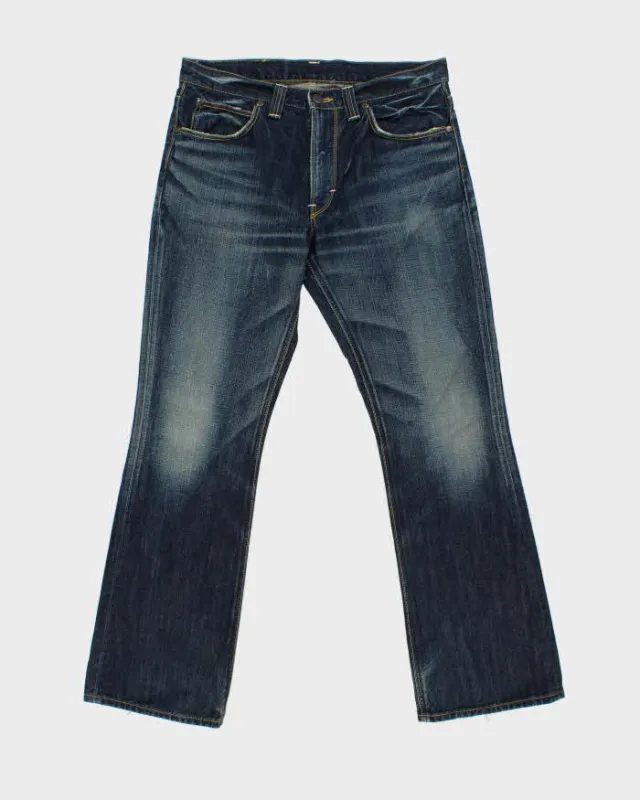Vintage Y2K 00s Lee Riders 38102 Japanese Indigo Denim Bootcut Jeans - W34 L33 made by Lee