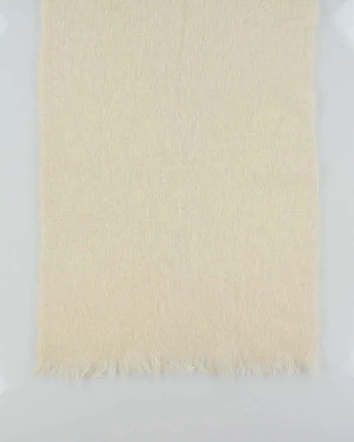 Vintage 1970s Donegal Design Mohair Wool Blend Oversized Fringed Scarf sold by Rokit product image thumbnail 4