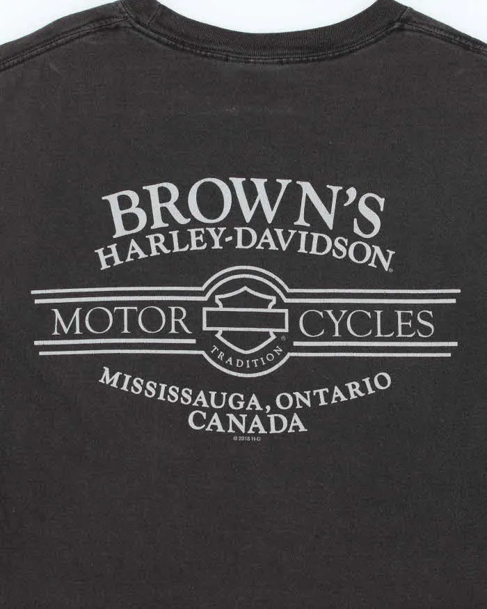 Vintage Harley Davidson Mississauga Flame Crewneck T-Shirt - XL sold by Rokit product image thumbnail 5
