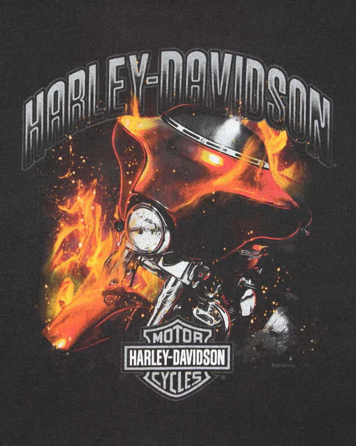 Vintage Harley Davidson Mississauga Flame Crewneck T-Shirt - XL sold by Rokit product image thumbnail 4