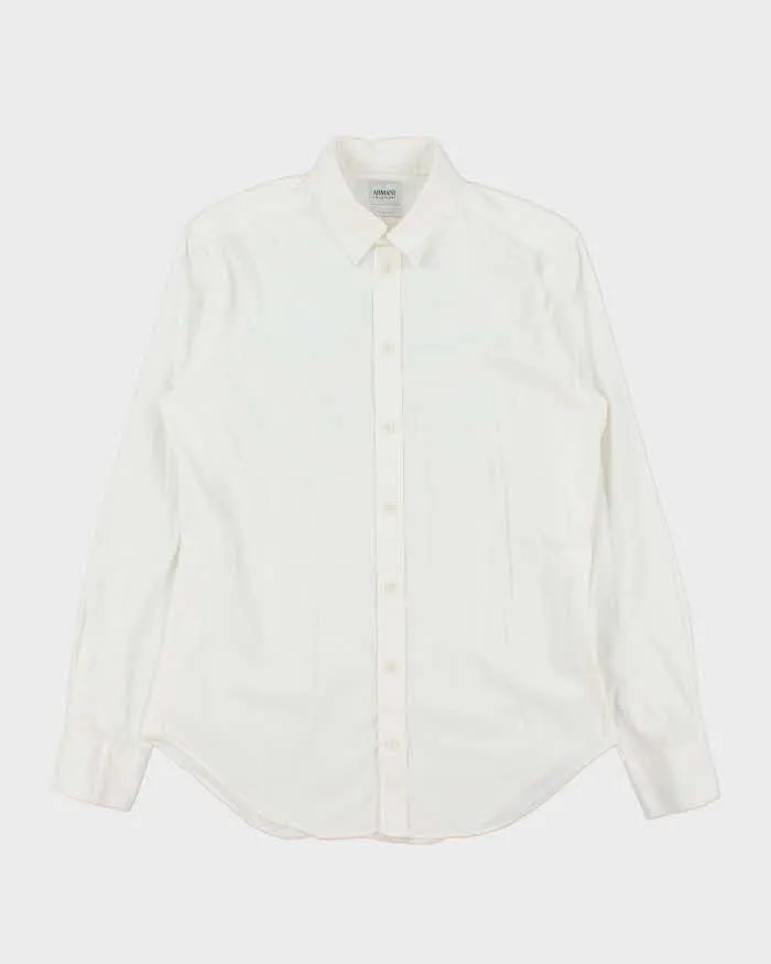 Vintage Armani Collezioni Slim Fit Long Sleeve Dress Shirt - S sold by Rokit