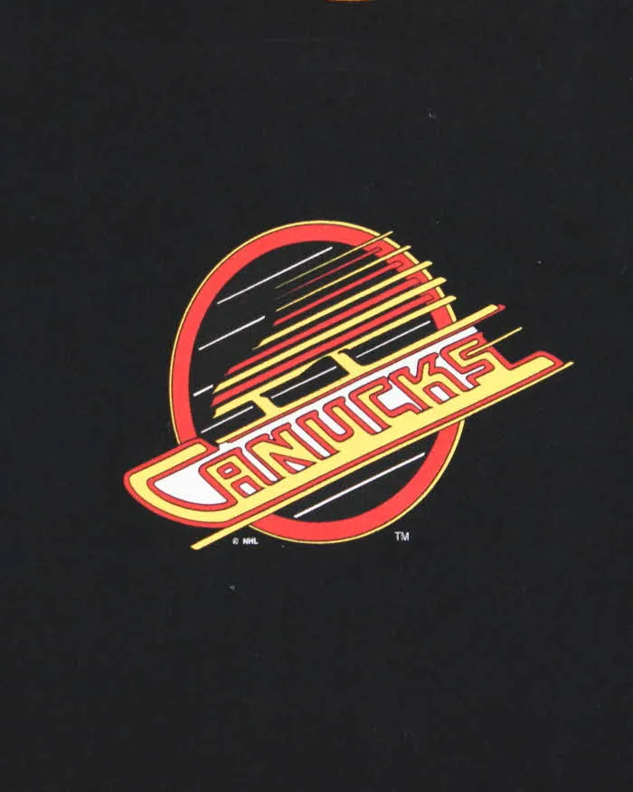 Vintage Y2K 00s Bulletin Vancouver Canucks NHL Crewneck Ringer T-Shirt - S sold by Rokit product image thumbnail 4