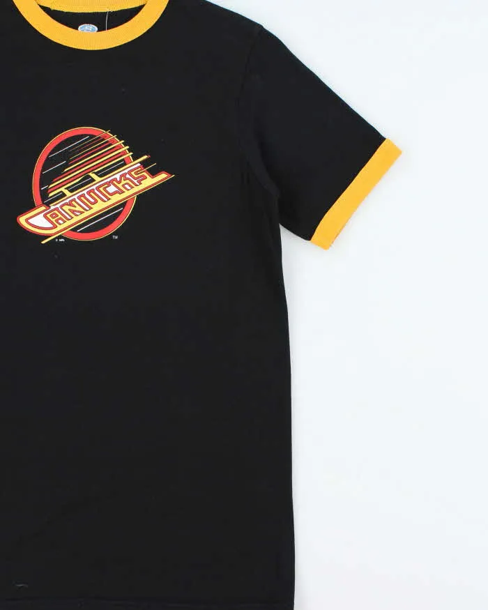 Vintage Y2K 00s Bulletin Vancouver Canucks NHL Crewneck Ringer T-Shirt - S sold by Rokit product image thumbnail 3
