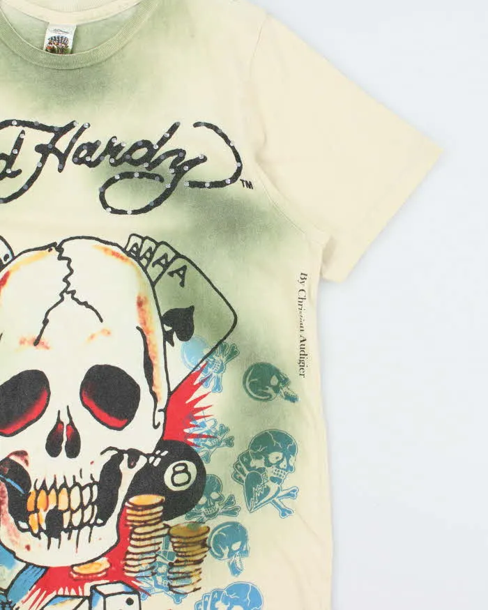 Vintage Y2K 00s Ed Hardy Rhinestone Dyed Graphic Made In USA Crewneck T-Shirt - M sold by Rokit product image thumbnail 3