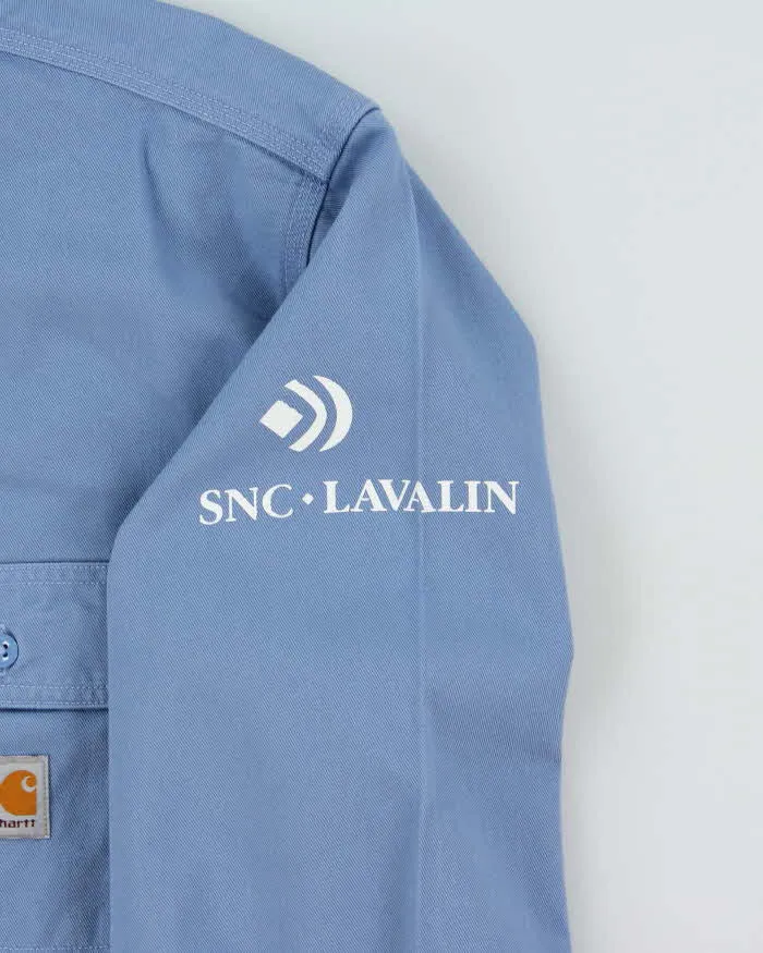 Vintage Carhartt FR Eggshell Blue Long Sleeve Workwear Shirt - L sold by Rokit product image thumbnail 4