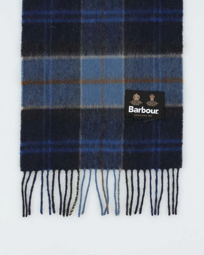 Vintage 00s Barbour Cashmere Merino Wool Blend Check Fringed Unisex Scarf sold by Rokit product image thumbnail 5