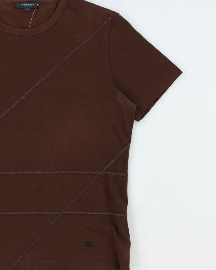 Vintage Y2K 00s Burberry Embroidered Stretch Cotton Crewneck T-Shirt - XS sold by Rokit product image thumbnail 3