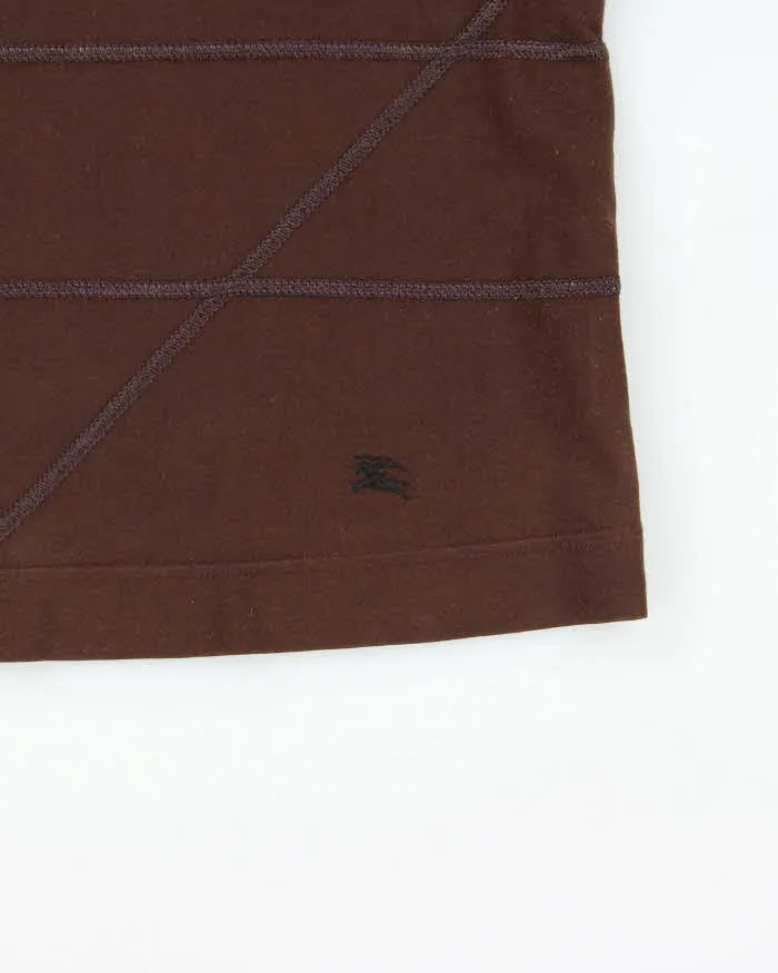 Vintage Y2K 00s Burberry Embroidered Stretch Cotton Crewneck T-Shirt - XS sold by Rokit product image thumbnail 4