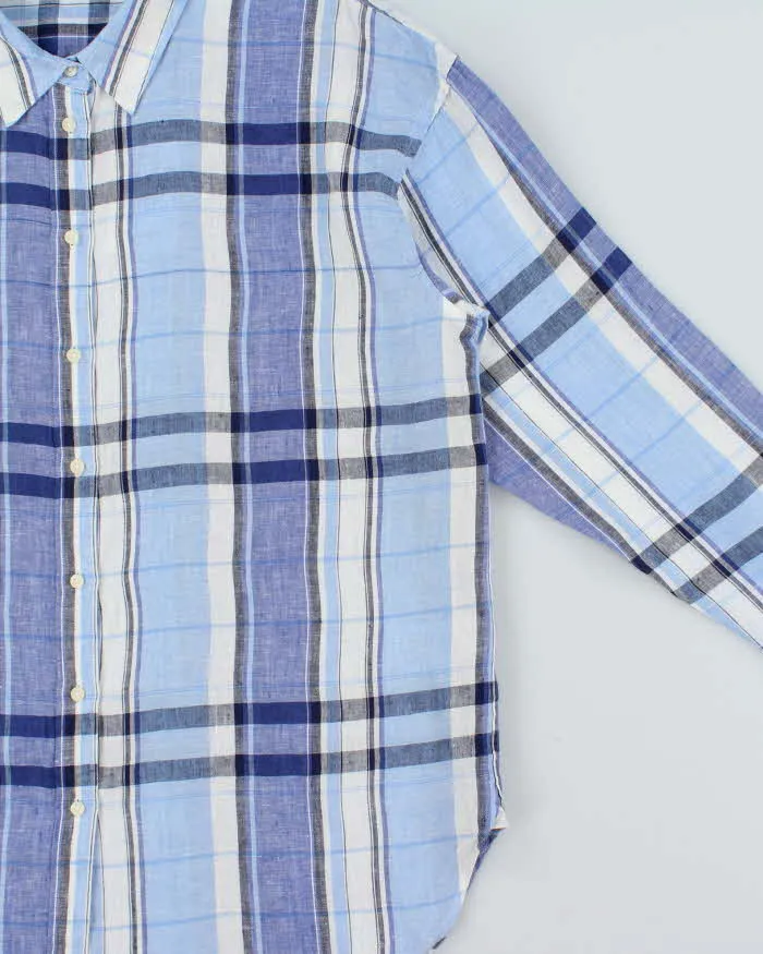 Vintage Lauren Ralph Lauren Plaid Floral Linen Long Sleeve Women's Shirt - XL sold by Rokit product image thumbnail 3