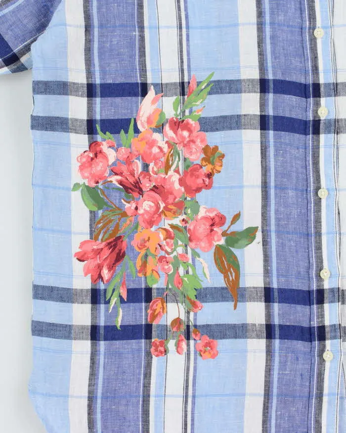 Vintage Lauren Ralph Lauren Plaid Floral Linen Long Sleeve Women's Shirt - XL sold by Rokit product image thumbnail 4