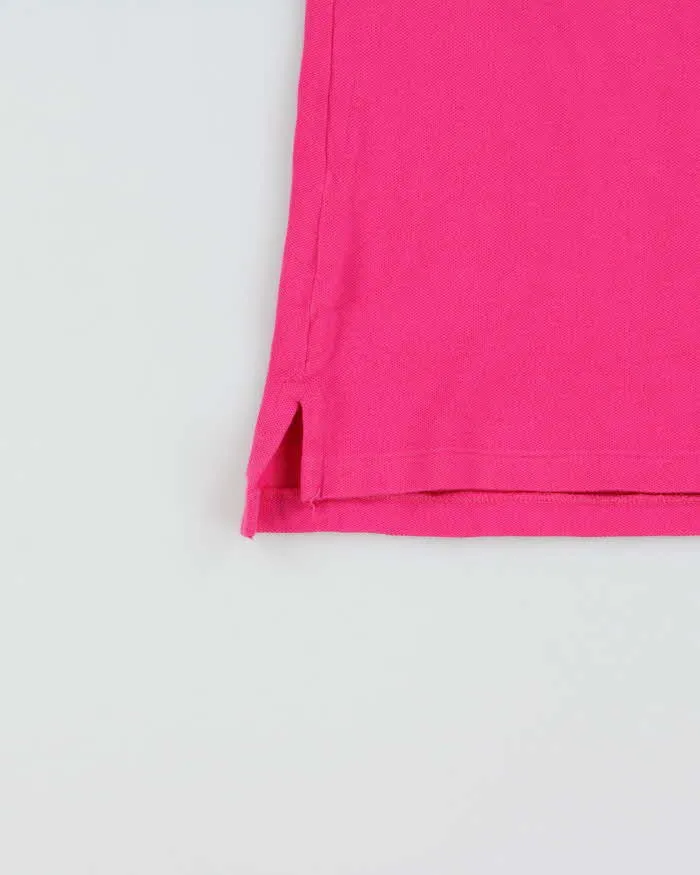 Vintage Y2K 00s Ralph Lauren Sport Hot Pink Large Pony Women's Short Sleeve Polo Shirt - S sold by Rokit product image thumbnail 4