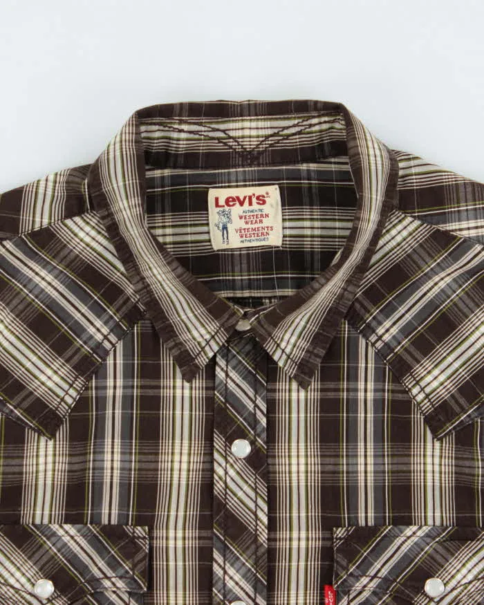 Vintage Y2K 00s Levi's Plaid Snap Button Long Sleeve Western Shirt - L sold by Rokit product image thumbnail 5